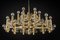 Large Gilt Brass Chandelier attributed to Palwa for Sciolari, Germany, 1970s 6