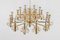 Large Gilt Brass Chandelier attributed to Palwa for Sciolari, Germany, 1970s 13