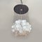 Modern Italian Aluminum Glass Fun Chandelier attributed to Verner Panton for Luber, 1960s, Image 3