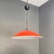 Mid-Century Modern Italian Coral Red Metal Chandelier, 1960s 10