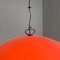 Mid-Century Modern Italian Coral Red Metal Chandelier, 1960s 4