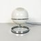 Space Age Italian Chromed Steel and Opaque Opaline Glass Table Lamp, 1970s 10