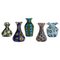 Millefiori Vases attributed to Fratelli Toso, Murano, 1890s, Set of 5 1
