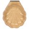 Acrylic Glass and Rattan Shell Serving Tray in the style of Christian Dior, France, 1970s 1