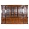 English Burr Walnut Breakfront Bookcase, 1920s 1