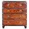 19th Century English Campaign Mahogany Secretary, 1850s 1