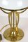 Lampada da tavolo Art Nouveau in ottone dorato con paralume in vetro bianco, Austria, anni '10, Immagine 4