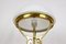 Jugendstil Tischlampe aus vergoldetem Messing mit weißem Glasschirm, Österreich, 1910er 12
