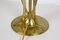 Art Nouveau Gilt Brass Table Lamp with White Glass Lampshade, Austria, 1910s, Image 16