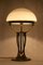 Lampe de Bureau Art Nouveau en Laiton Doré avec Abat-Jour en Verre Blanc, Autriche, 1910s 3