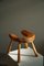 Swedish Pine Wabi Sabi Stool in Pine, 1950s 8