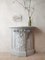 Antique Console Table with White Marble Top, Image 4