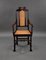 Oak Armchair with Cane Seat, 1930s 2