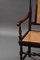 Eichenholz Armlehnstuhl mit Sitz aus Schilfrohrgeflecht, 1930er 4