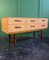 Credenza su gambe affusolate in teak con 6 cassetti, Immagine 3