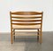 Scandinavian Papercord Bench and Chair in Oak from TS, Set of 2 6