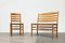 Scandinavian Papercord Bench and Chair in Oak from TS, Set of 2 1