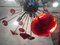Italienischer Handgefertigter Roter Sputnik Kronleuchter aus Muranoglas von Simoeng 2