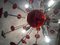 Italienischer Handgefertigter Roter Sputnik Kronleuchter aus Muranoglas von Simoeng 5