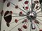 Italienischer Handgefertigter Roter Sputnik Kronleuchter aus Muranoglas von Simoeng 11