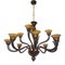 Tobacco Chandelier in Murano Glass from Simoeng, Image 1