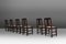 Vintage Dining Chairs in Oak and Wicker by Victor Coutray, Set of 6, Image 2