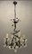 Lámpara de araña vintage con flores de cristal de Maison Bagues, años 40, Imagen 1
