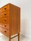 Small Vintage Danish Bow Front Dresser in Teak by Kai Kristiansen, 1960s 5