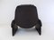 Leather Saporiti P 60 Chair & Ottoman by Vittorio Introini for Saporiti Italia, 1960s, Set of 2, Image 18