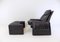 Leather Saporiti P 60 Chair & Ottoman by Vittorio Introini for Saporiti Italia, 1960s, Set of 2 1