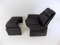 Leather Saporiti P 60 Chair & Ottoman by Vittorio Introini for Saporiti Italia, 1960s, Set of 2, Image 17