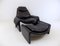Leather Saporiti P 60 Chair & Ottoman by Vittorio Introini for Saporiti Italia, 1960s, Set of 2, Image 23