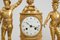 Antike französische Empire Uhr aus fein gemeißelter goldener Bronze, 19. Jh 5