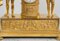 Antique French Empire Clock in Finely Chiseled Golden Bronze, 19th Century, Image 6