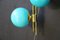 Mid-Century Modern Italian Sconces in Turquoise Tiffany Blue Glass, 2000, Set of 2, Image 3