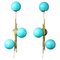 Mid-Century Modern Italian Sconces in Turquoise Tiffany Blue Glass, 2000, Set of 2 1