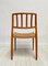 Vintage Danish Model No. 83 Dining Chairs in Teak by Niels Otto Møller, 1970s, Set of 4 5
