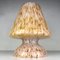 Große italienische Mushroom Tischlampe aus Murano Glas, 1970er 1