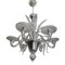 Venetian Transparent Murano Style Glass Chandelier with Ferns Felci Leaves from Simoeng 1