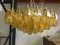 Lámpara de araña Poliedro de cristal de Murano verde con metal dorado de Simoeng, Imagen 2