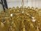 Poliedro Grüner Murano Glas Kronleuchter mit Goldfarbenem Metall von Simoeng 4