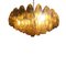 Poliedro Grüner Murano Glas Kronleuchter mit Goldfarbenem Metall von Simoeng 8
