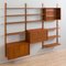 Teak 3-Bay Wall Unit with Secretary Desk Bar Cabinet by Poul Cadovius for for Cado, Denmark, 1960s 9