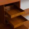 Teak 3-Bay Wall Unit with Secretary Desk Bar Cabinet by Poul Cadovius for for Cado, Denmark, 1960s 13