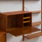 Teak 3-Bay Wall Unit with Secretary Desk Bar Cabinet by Poul Cadovius for for Cado, Denmark, 1960s 11