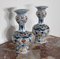 Polychrome Steingut Vasen von Royal Delft, 2er Set 7