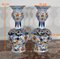 Polychrome Steingut Vasen von Royal Delft, 2er Set 14