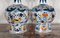 Polychrome Steingut Vasen von Royal Delft, 2er Set 10