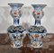 Polychrome Earthenware Vases from Royal Delft, Set of 2 5