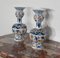 Polychrome Steingut Vasen von Royal Delft, 2er Set 2